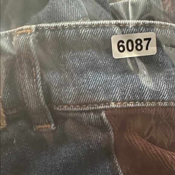 See by Chloe Denim Corduroy Bootcut Jeans 70s Flare Hem Colorblock Blue Brown 28 - Picture 15 of 15